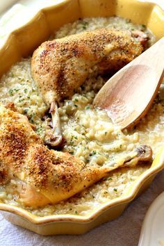 Instant Pot Chicken and Brown Rice--whole chicken legs are seasoned and cooked until tender in your electric pressure cooker and then browned under your broiler. Brown rice is cooked alongside the chicken and comes out with a creamy consistency--almost risotto-like. And no cream of soups are used in this recipe! Chicken Leg Quarter Recipes, Chicken Leg Quarters, Chicken And Brown Rice, Cooking For Beginners, Instant Pot Recipes Chicken, Good Healthy Snacks, Instapot Recipes, Instant Pot Pressure Cooker, Chicken Legs