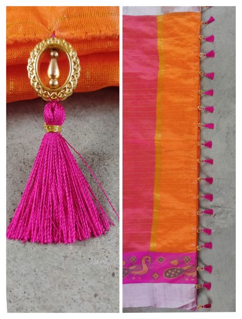 Saree Mudulu Designs, Kongu Mudulu Designs, Kuchulu For Pattu Sarees, Saree Kongulu, Saree Knots, Kuch Designs, Diy Golu Dolls, Saree Kuchu New Designs, Tassels Designs