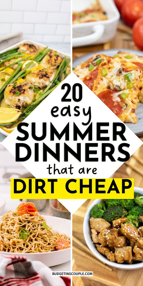 The best easy weekday dinners that are cheap healthy meals for the family and easy vacation meals for summer Summer Party Food, Cheap Healthy Dinners, Prioritize Health, Cheap Meal Plans, Healthy Summer Dinner Recipes, Summer Dinner Recipes, Cheap Family Meals, Easy Cheap Dinners, Easy Summer Dinners