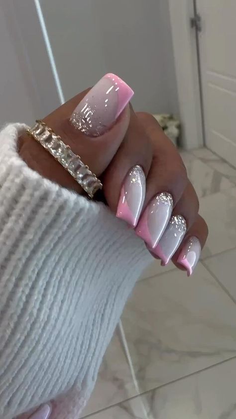 Gel Toe Nails, Milky Nails, Nagellack Trends, Sassy Nails, Fancy Nails Designs, Gel Nails Diy, Glam Nails, Short Acrylic Nails Designs, Fabulous Nails