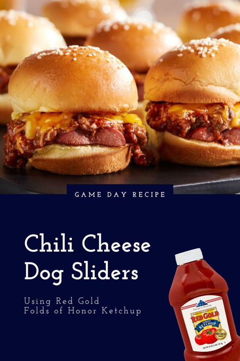 Chili Cheese Dog Sliders Chili Cheese Dog Sliders, Italian Dips, Pull Apart Sliders, Italian Dip, Ballpark Food, Mini Meals, Chili Cheese Dogs, Appetizer Sandwiches, Game Day Party