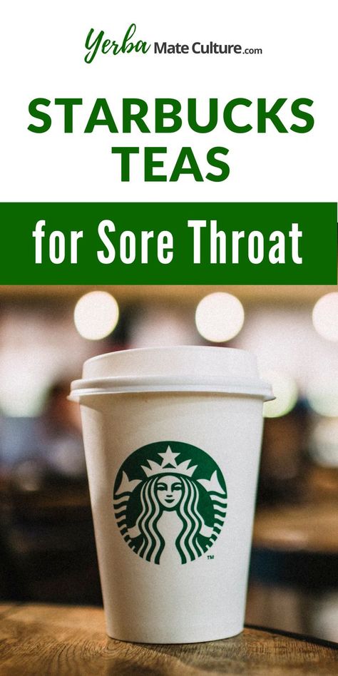 Find out what is the best Starbucks tea for sore throat. In addition to my top pick, there are many more great options to soothe an itchy throat and cough. Teas For Sore Throat, Starbucks Teas, Tea For Sore Throat, Starbucks Teas Drinks, Sour Throat, Drinks For Sore Throat, Good For Sore Throat, Throat Tea, Sore Throat Tea