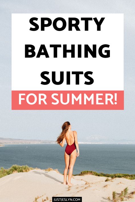 Looking for sporty bathing suits for summer? Find the best active wear swimsuits for women who love fitness. Some are modest with shorts and some are casual, simple, and stylish. These suits are perfect for curvy girls or any body type. Choose from  Bikinis or One Piece. #summerstyle #swimwear #activewear Modest Swim Suit, Suits For Summer, Vintage Style Swimsuit, Mesh Bathing Suit, Sporty Bathing Suits, Sporty Suit, Swimsuit For Body Type, Active Swimwear, Sports Swimsuits