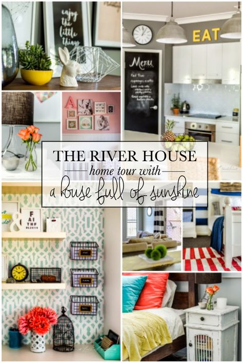 A gorgeous home tour from A house full of sunshine - I'm finding it hard to pick a favourite room! River House Decorating Ideas, Farmhouse Facelift, River Decor, River House Decor, Base Ideas, Yellow Palette, Pantry Makeover, Architecture Model Making, House Decorations