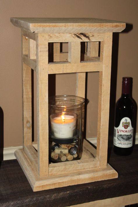 The DIY Rustic Wood Lantern Project - Made From Pallets! Kids Woodworking Projects, Rustic Wood Lanterns, Wooden Lantern, Woodworking Projects Furniture, Lantern Ideas, Rustic Lanterns, Wood Lantern, Woodworking Projects For Kids, Into The Wood