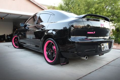 Pink Mazda Cx5, Pink Mazda, Pink Car Mods, Cute Car Mods, Mazda 2 Hatchback Modified, Modded Mazda 3 Hatchback, Mazda 3 Mps, Pink Car Accessories, Mazda Cars