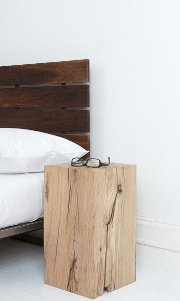 Cool side table for next to a bed or couch. Trip to the lumberyard? Eames Stool, Stool Table, Design Del Prodotto, Interior Furniture, Wood Design, Bedroom Inspirations, Home Bedroom, Wood Furniture, Interior Inspiration