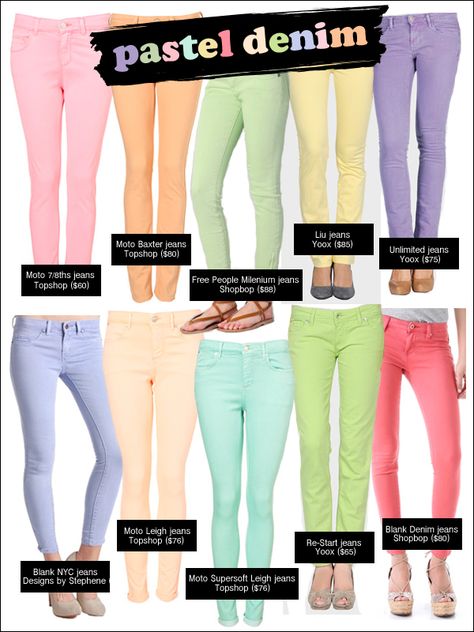 Pastel Color Clothes, Pastel Jeans, Color Clothes, Preppy Fashion, Sales Tips, Pastel Fashion, Womens Designer Handbags, Style Savvy, Amazing Outfits