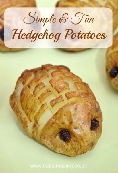 Hedgehog Potatoes, Potato Carving, Cooking With Kids Easy, Healthy Party Food, Picky Eaters Kids, Healthy Potato Recipes, Recipe Tutorial, Food Carving, Food Garnishes