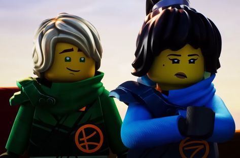 #Nya #Lloyd #ninjago #dragonsrising Ninjago Lloyd X Nya, Nya X Lloyd, Lloyd X Nya, Jay And Nya Ninjago, Nya And Lloyd, Rgb Siblings, Ninjago Ships, Lego Ninjago Nya, Dragons Rising