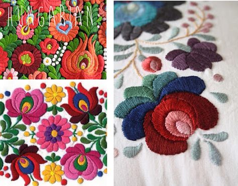 diverses images de broderie folklorique Mexican Embroidery Designs, Hungarian Embroidery, Mexican Embroidery, Hand Work Embroidery, Folk Embroidery, Handwork Embroidery Design, Crewel Embroidery, Flower Embroidery Designs, Hand Embroidery Designs