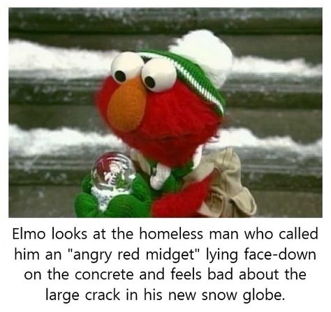 Cursed Muppets, Elmo Memes, Sesame Street Memes, Seaseme Street, Elmo And Friends, Sesame Street Muppets, Dark Jokes, Great Memes, Funny Images Laughter