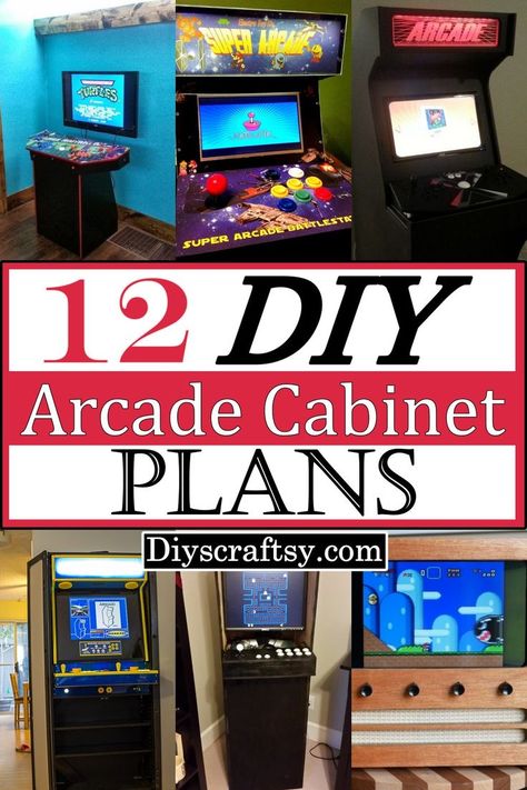 Here are 12 plans for projects ranging from the straightforward to the more complicated and involved. Diy Arcade Machine, Diy Arcade Games, Arcade Room In House, Home Arcade Room, Bartop Arcade Plans, Retropie Arcade, Arcade Games Diy, Video Game Cabinet, Pi Arcade