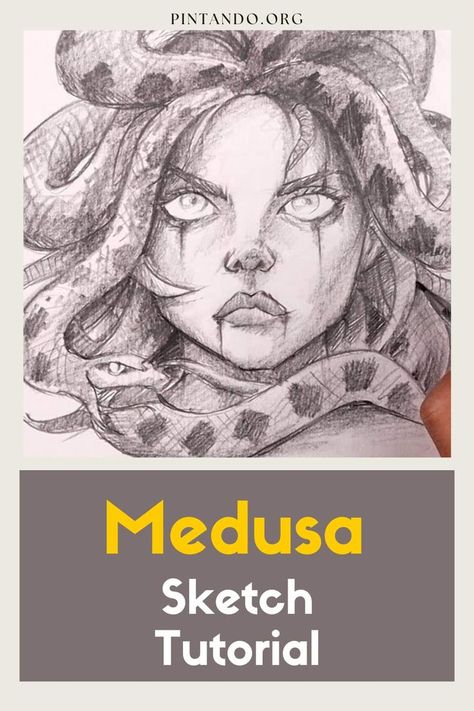 How To Draw Medusa Step By Step, Medusa Drawing Sketches, Medusa Sketch, Medusa Drawing, Sketch Tutorial, Learn To Sketch, World Of Art, Sketches Tutorial, Step Drawing