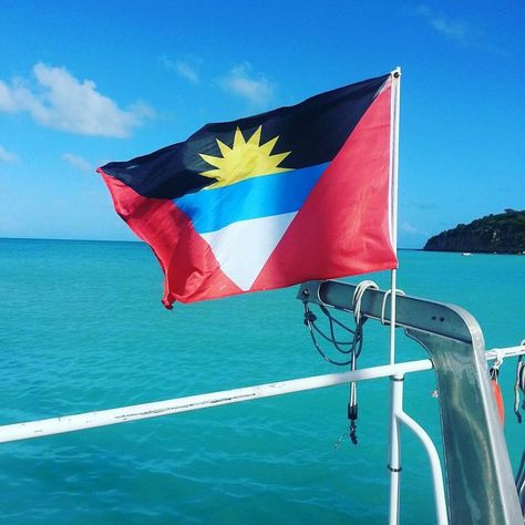 Antigua and Barbuda 🇦🇬 Antigua And Barbuda Photography, Antigua And Barbuda Culture, Antigua And Barbuda Aesthetic, Antigua Vacation, Pretty Countries, Antigua Flag, Antigua And Barbuda Flag, Caribbean Flags, Island Gyal