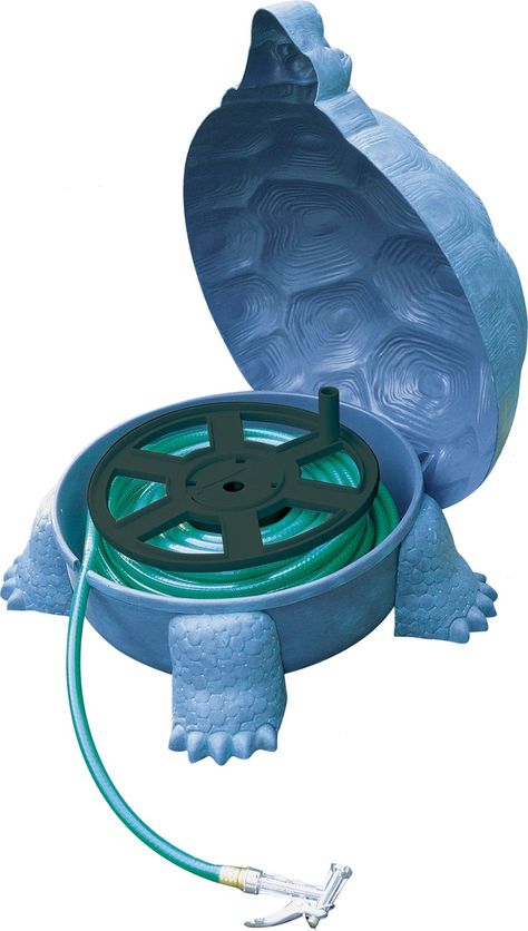 PRICES MAY VARY. Adorable Galapagos turtle design – this functional hose storage system features a hose hider, a hose reel, and a protective lid. It comes in a Galapagos giant tortoise design made from durable resin. Additionally, the sturdy construction is finished with a patina that simulates the look of antique statues to add aesthetic appeal and impress your neighbors! Superior storage capacity – This decorative and functional hose hider can store up to 100 feet of 5/8” garden hose in its la Galapagos Turtle, Tortoise Garden, Garden Hose Reels, Garden Hose Reel, Hose Reels, Giant Tortoise, Hose Storage, Antique Statue, Hose Reel