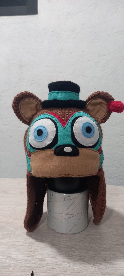 https://marcocrochetboutique.etsy.com/listing/1552374458 Glamrock Freddy, Crochet Hat, Headphones, Crochet Hats, Crochet, Hats