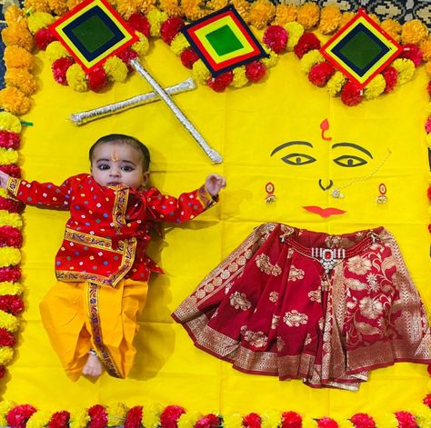 Navratri Theme Baby Photoshoot, Navratri Decoration, Monthly Themes, Baby Photoshoot, Baby Photo, Shoot Ideas, Baby Photos, Photo Poses, Photo Shoot