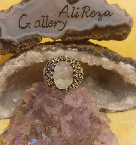 Moon Stone Ring, Ring Moon, Ring Mountings, 925 Silver Ring, Natural Earth, Clear Quartz Crystal, Crystal Quartz, Moon Stone, 925 Silver Rings