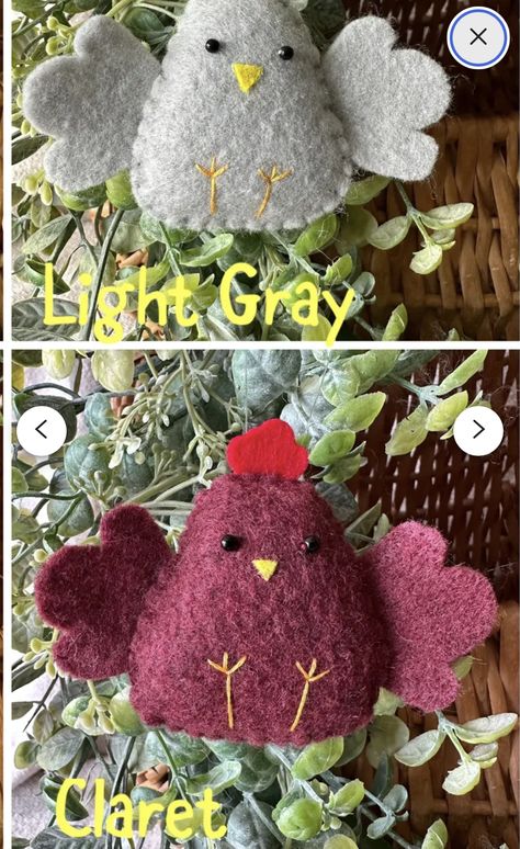 Chicken Ornaments Diy, Chicken Ornaments, Ornament Pattern, Felt Ornaments, Ornaments Diy, Light Grey, Felt, Chicken, Pattern