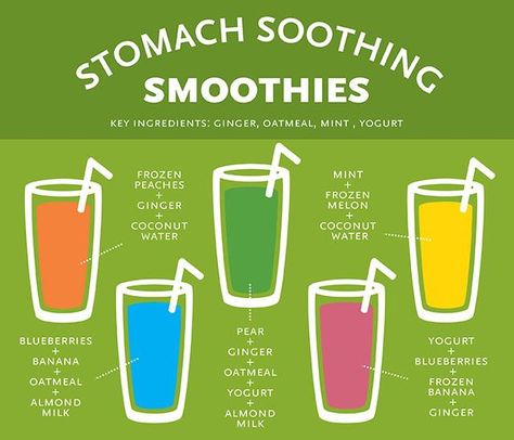 Stomach Soothing Smoothies  This may not be the right thing to turn to for a drunken stomach but instead water is your friend, especially warm or hot water as it serves as a detox and cleanses your system of toxins. Mint Yogurt, Upset Tummy, Coconut Ginger, Nutrition Sportive, Blueberry Oatmeal, Smoothie Detox, Upset Stomach, Morning Sickness, Smoothie Shakes