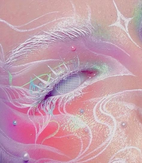 Jellyfish Makeup Ideas, Jellyfish Inspired Makeup, Jellyfish Makeup, Dragon Makeup, Anime Eye Makeup, Cute Eye Makeup, Alt Makeup, Graphic Makeup, Magical Makeup