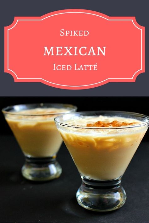 A spiked Mexican iced latté made with 1921 tequila cream, Tuaca, espresso, and cream.  Perfect for Cinco de Mayo!  via @CorkForkPassprt Tequila Coffee Drinks, Espresso Tequila Drinks, Cocktails With Tuaca, Tequila Cream, Coffee Tequila Recipes, Tuaca Drinks Recipes, Tequila Cream Drinks, Mexican Coffee Recipe, Best Tequila Drinks