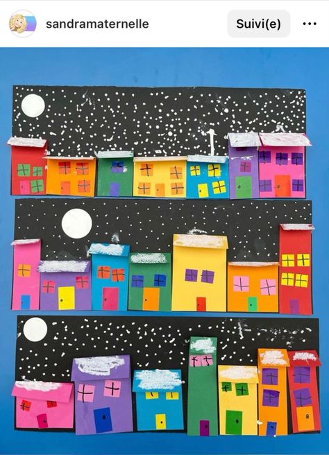 Christmas Art Classroom, Kindergarten Art Winter, One Day Winter Art Lessons Elementary, Snowmen At Night Art, Kindergarten Christmas Art Projects, January Art For Kids, Winter Art Crafts For Kids, Elementary Winter Art, Winter Elementary Art Projects