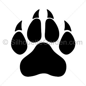 Paw Print Silhouette, Paw Ideas, Wolf Paw Print, Wolf Paw, Wolf Silhouette, Silhouette Clip Art, Mountain Tattoo, Bird Silhouette, Wolf Tattoos