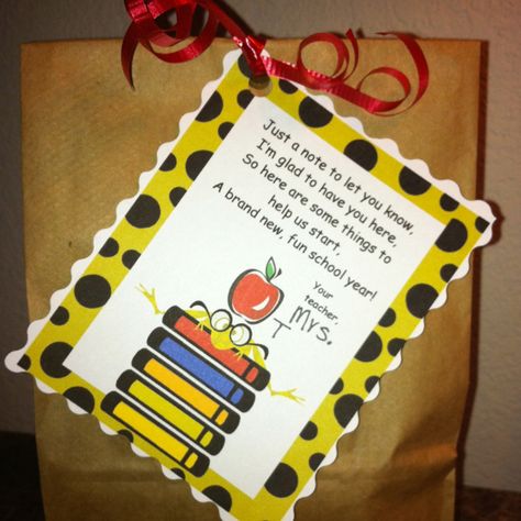 Beginning of the year goodie bags! Smarties Candy, Classroom Treats, Goody Bags, Beginning Of The School Year, School Related, 1st Day Of School, Creative Classroom, Classroom Fun, Classroom Community