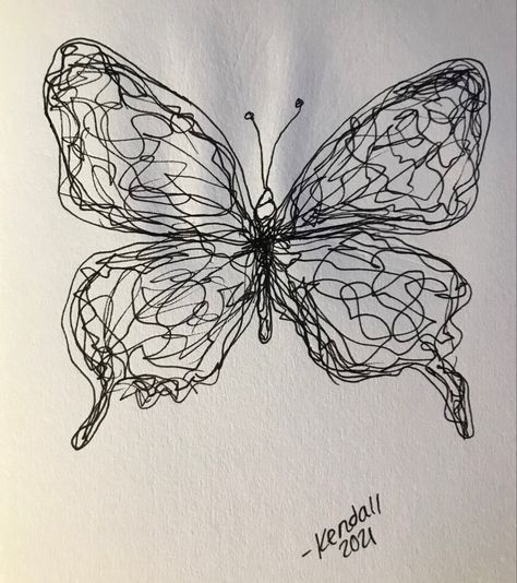 Scribble Design Graphics, Butterfly Pen Art, Butterfly Pen Drawing, Pen Scribble Art, Scribble Drawing, Butterfly Sketch, Fineliner Art, Pen Doodles, Pen Illustration