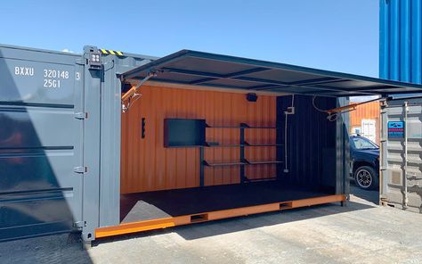 Shipping Container Gym, Container Gym, Backyard Gym, Indoor Workout, Home Gym Design, Architecture Model Making, Outdoor Gym, Gym Design, Shipping Container Homes