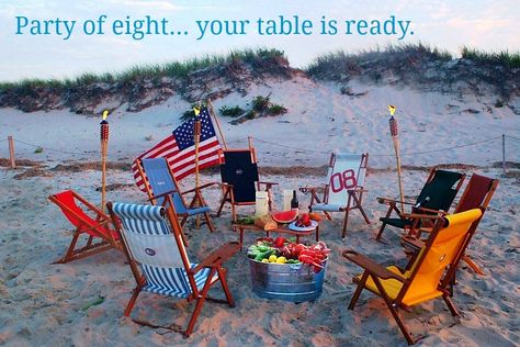 Original photo by Cape Cod Beach Chair Company, Inc. Cape Cod Party, Fourth Of July Beach, Home Decor Ideas Color, 4th Of July Beach, Best Beach Chair, Cape Cod Vacation Rentals, 4th Of July Fun, Cape Cod Beach, Cape Cod Vacation