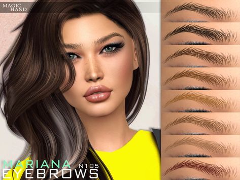 Sims 4 Natural Eyebrows, Ts4 Eyebrows, High Arch Eyebrows, Sims4 Makeup, 4 Piercings, Eyebrow Slits, Los Sims 4 Mods, Sims 4 Piercings, Mod Hair