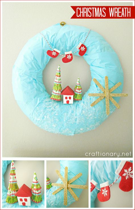 DIY Christmas wreath Christmas Wreath Supplies, Christmas Wreath Tutorial, Diy Christmas Candy, Winter Wreath Diy, Diy Christmas Wreath, Easy Christmas Wreaths, Homemade Christmas Decorations, Modern Christmas Tree, Christmas Tree Crafts