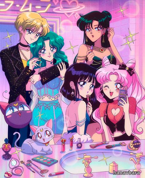 hanavbara в Tumblr Sailor Moon Girls, Arte Sailor Moon, Sailor Moon Fan Art, Images Kawaii, Sailor Moon Aesthetic, Sailor Pluto, Sailor Neptune, Sailor Moon Wallpaper, Sailor Uranus