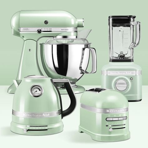 KitchenAid UK on Instagram: “Are you a fan of our Pistachio stand mixer? If so, you are in luck! All our Artisan appliances are now available in this colour… get ready…” Kitchenaid Mixer Pistachio, Kitchenaid Pistachio, Green Kitchenaid, Pistachio Kitchenaid, Green Kitchen Appliances, Smeg Stand Mixer, Diner Ideas, Kitchen Aid Appliances, Baking Equipment