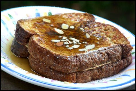 Almond French Toast Recipe - Food.com Almond French Toast, Cinnamon Sugar Bread, French Toast Recipes, Croissants Recipe, Chocolate Croissants, Sugar Bread, Croissant Recipe, Almond Paste, Chocolate Croissant