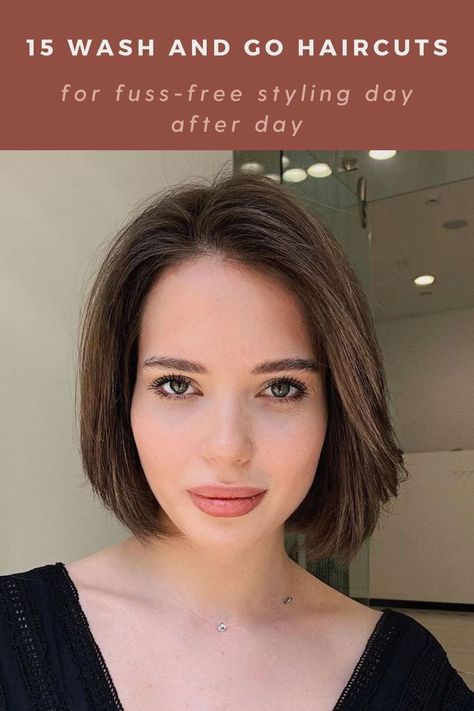 Low Maintenance Bob Fine Hair, Easy Style Haircut, Best Low Maintenance Haircut, Haircut For Short Length Hair, Easy To Care For Haircut, Easy To Take Care Of Haircuts, Low Maintenance Straight Haircut, Medium Low Maintenance Haircut, Easy Haircuts For Short Hair