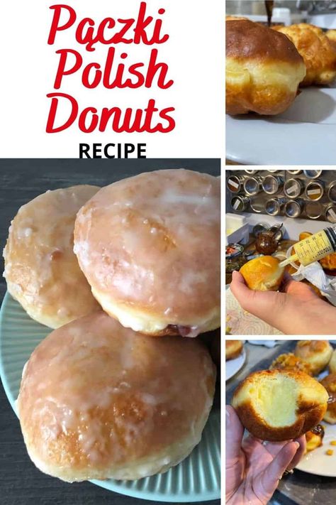 Authentic Polish Paczki Recipe, Baked Paczki Recipe Polish, Custard Filled Polish Paczki 12 Tomatoes, Polish Paczki Recipes, Packzi Recipe Easy, German Donuts Recipe, Paczki Recipe Polish, Polish Donuts Recipes, Authentic Polish Recipes