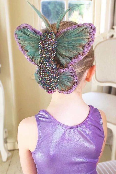 Cute Halloween Hairstyles, Whacky Hair Day, Halloween Hairstyles, Hair Detox, Violet Pastel, Gold Hair Clips, Wacky Hair Days, Hairstyles For Girls, Fairy Hair