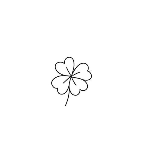 Small Irish Tattoos, Four Leaf Clover Drawing, Shamrock Tattoo, Tattoo Dublin, Four Leaf Clover Tattoo, Easy Tattoo, Shamrock Tattoos, Small Girly Tattoos, Beginner Tattoos