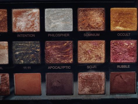 Moody dark shimmery eyeshadow palette. Cosmic themed. Revolution Palette, Nars Eyeshadow, Shimmery Eyeshadow, Swag Makeup, Make Up Inspo, Eyeshadow Pallets, Makeup Palette, Pretty Makeup, Cute Makeup