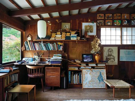 PEFECT PORTAL PLACES: THE STUDIO Eclectic Homes, Urban Exploring, George Nakashima, Japanese Interior, American Furniture, March 17, Furniture Designer, The Design Files, Ranch House