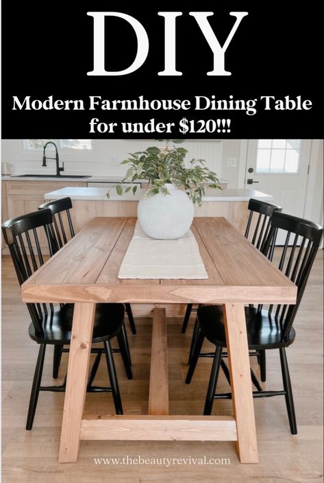 Farmhouse Style Kitchen Table, Diy Modern Farmhouse, Modern Farmhouse Dining Table, Beautiful Modern Farmhouse, Diy Dining Room Table, Diy Kitchen Table, Modern Farmhouse Diy, Farmhouse Dining Room Table, Modern Farmhouse Table