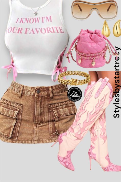 New curated on LTK Shien Clothes Outfits Idea, Clubbing Outfit Ideas, Outfits For Birthday Parties, Girly Concert Outfit, Baddie Shein Outfits, Concert Outfits Ideas, Crop Top Outfit Ideas, Cute Birthday Outfits, Stylish Summer Outfits