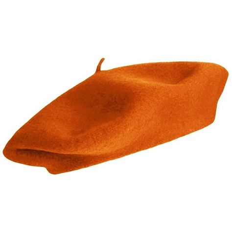 Orange Wool Beret - Parisian Style Wool Beret In Radiant Orange... ($27) ❤ liked on Polyvore featuring accessories, hats, beret, orange beret, wool hat, orange hat, wool beret and woolen hat Orange Beret, Hats Beret, Outrageous Fashion, Moodboard Pngs, Orange Hat, Woolen Hat, Baker Boy Hat, French Beret, Orange Hats