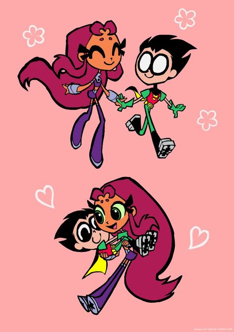 Star Fire And Robin Wallpaper, Teen Titans Go Fanart, Robin And Starfire, Robin Starfire, Star Fire, Nightwing And Starfire, Teen Titans Fanart, Teen Titan, Dc Icons