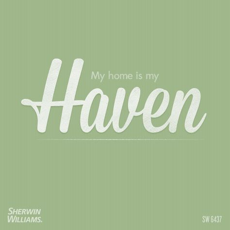 My Haven is my home :)  I liked the green color too....  Sherwin-Williams green paint color, Haven (SW 6437) Bathroom Paint Colors Sherwin Williams, Paint Colors Sherwin Williams, Sherwin Williams Green, Interior Paint Colors For Living Room, Green Front Doors, Green Dining Room, Bathroom Paint, Paint Color Inspiration, Bathroom Paint Colors