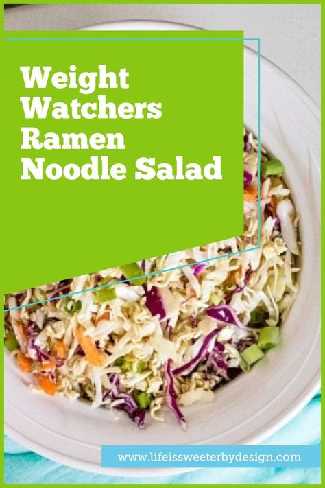 Ww Ramen, Roman Noodle Salad, Perfect Salad Recipe, Weight Watchers Food Points, Picnic Side Dishes, Ramen Noodle Salad, Ramen Salad, Ww Meals, Ww Recipe